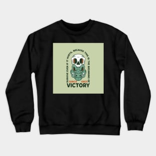 crocodile-with-skull-illustration-retro-style-t-shirt-design Crewneck Sweatshirt